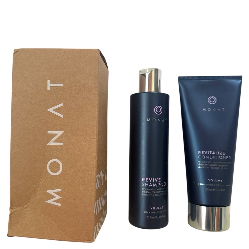 Monat NEW Volumizing Revive Shampoo & Revitalize Conditioner Rejuveniqe FullSize